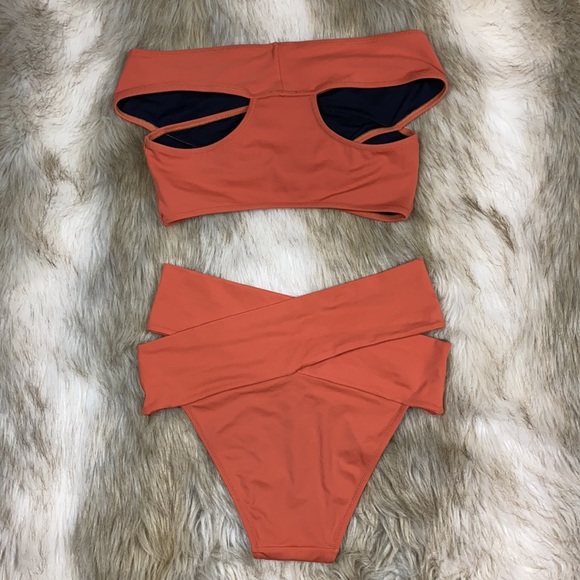 OYE Swimwear Lucette Coral Bikini Set, Small & Large - Picture 9 of 16